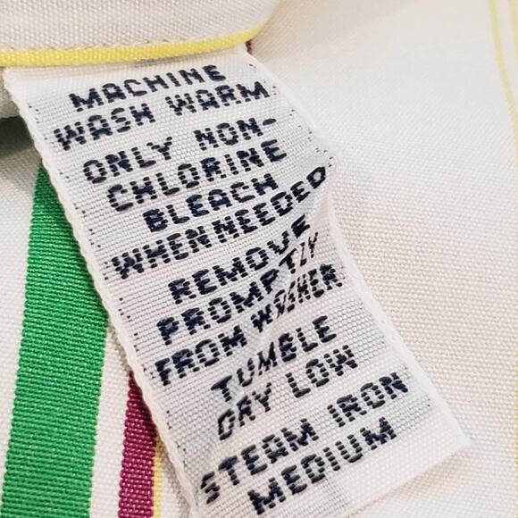 Polo Ralph Lauren Shirt Oxford Men's 16.5 Large LS Button Down Vtg Stripe Multi - Picture 8 of 10